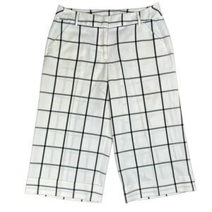 Lane Bryant Wide Leg Cuffed Cropped Plaid Pants 14